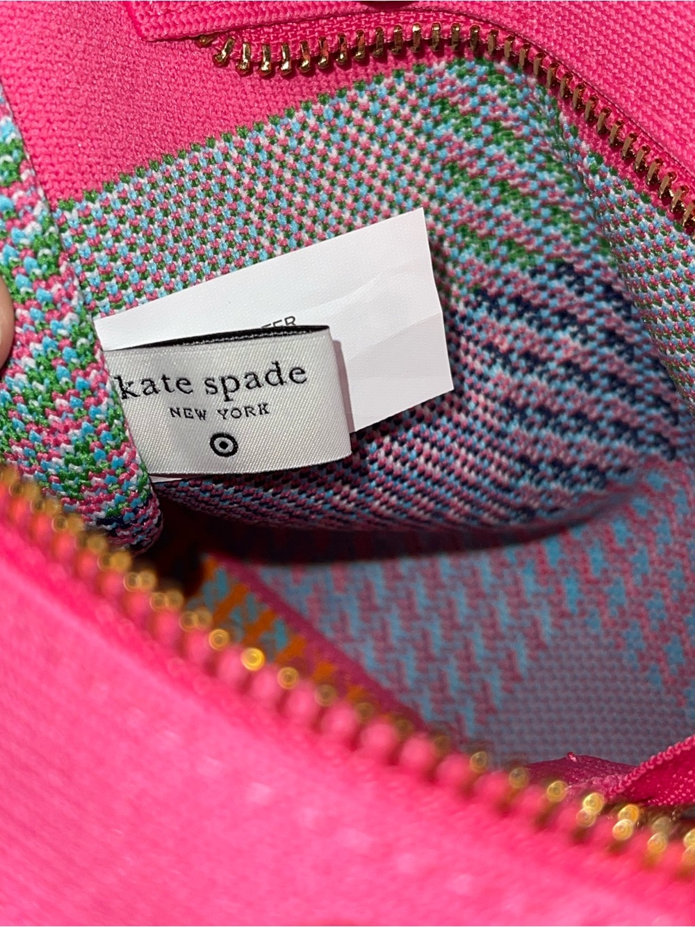 Kate Spade Pink Multi-Color Woven Mini Tote - Picture 9 of 11